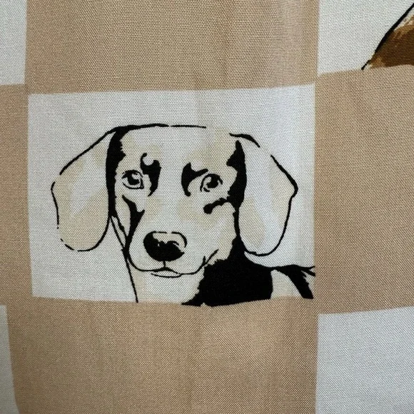 Jane and Delancey Dog Print Button Up Shirt Womens Frenchie Poodle Corgy Med Art - Picture 12 of 16